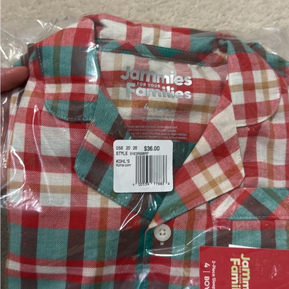 NWT Jammies for your Families toddler boy Christmas Jammies size 4t - Picture 2 of 3